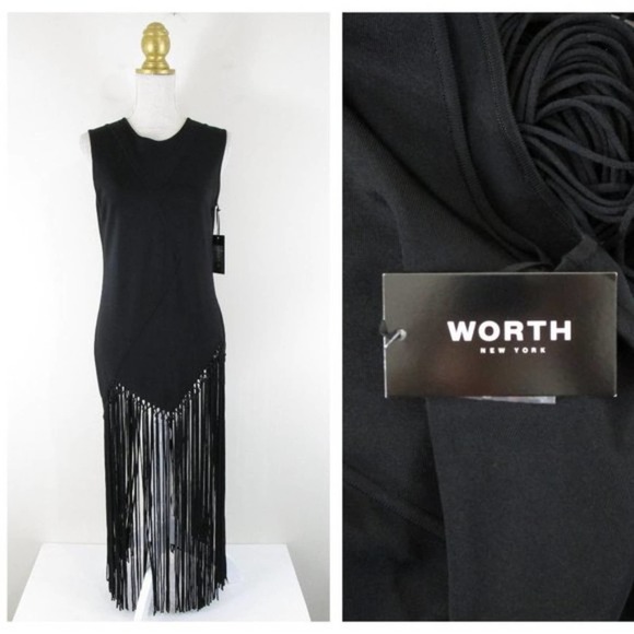 Worth New York Black Top with Fringe Detailing - Picture 5 of 16